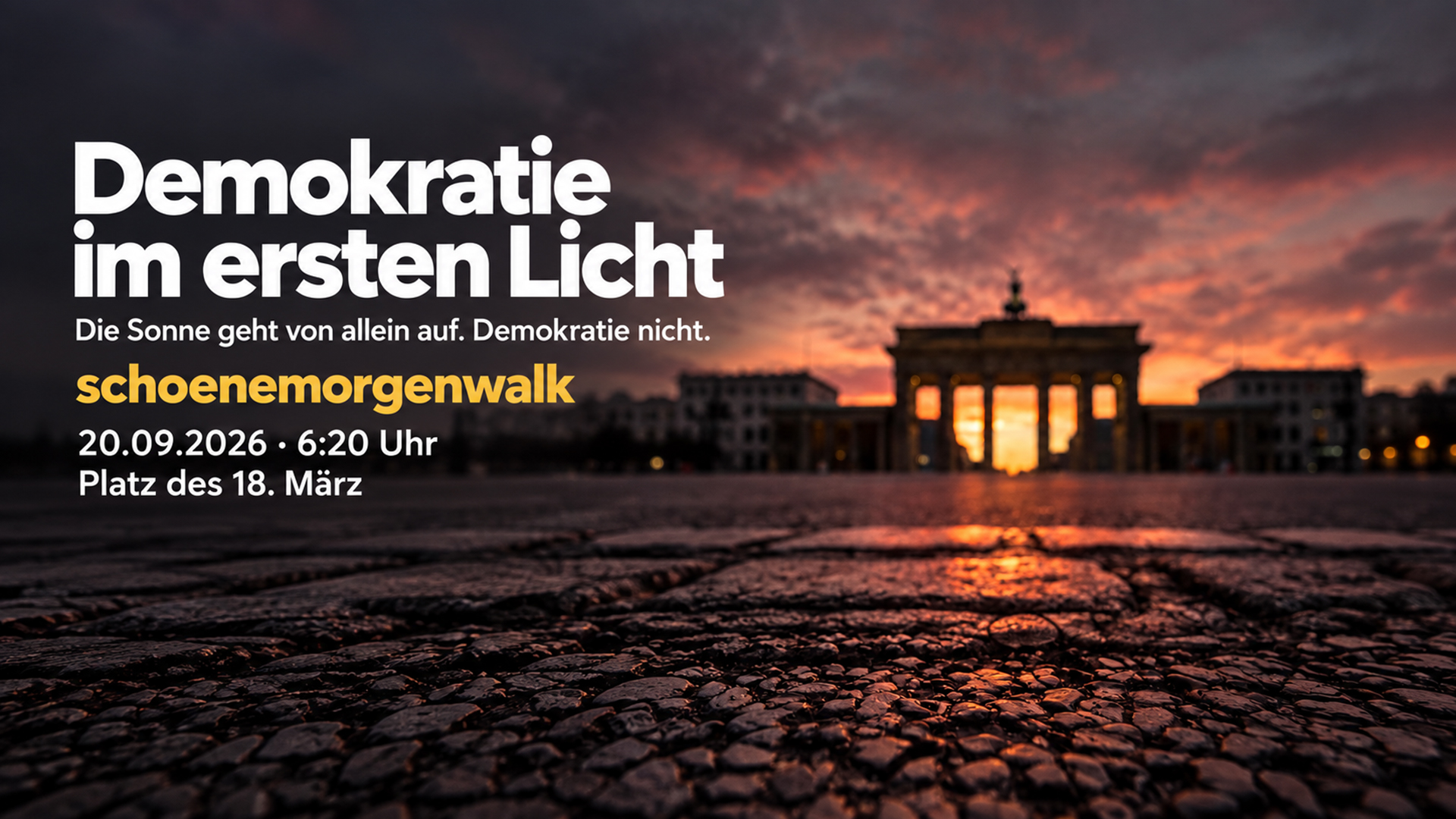Start in den Wahltag mit dem #schoenemorgenwalk